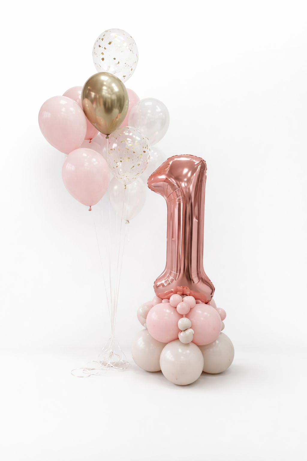 Bouquet & Base Globo Número 1 Deluxe