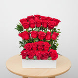 Rosas vermelhas brilhantes