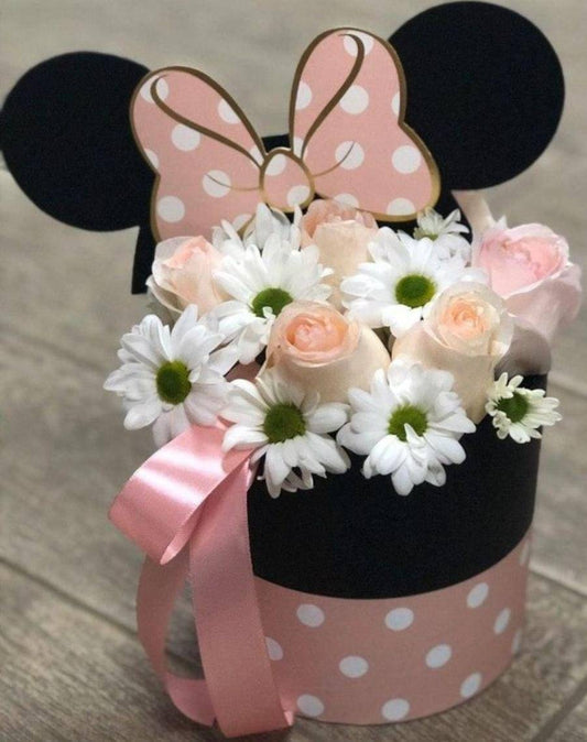 Caixa flores Minnie alegria
